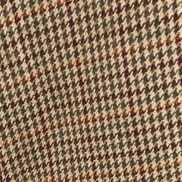 Vintage Handmade Houndstooth Midi Skirt Button Up High Waisted Long Pencil Slit - Picture 3 of 6